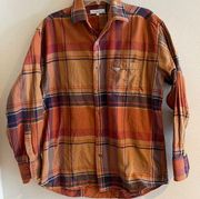 Alex Cannon Red & Orange Button Down Flannel