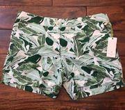 Saint Tropez West Green Palm Linen Shorts Size 10