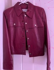 Vintage Red Leather Jacket