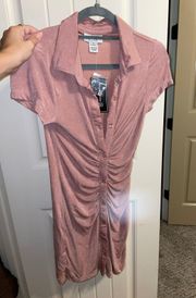 Pink Ruched Dress