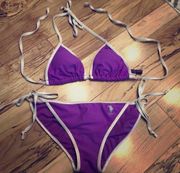 US Polo Assn bikini purple  size L bottom S top