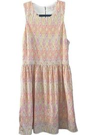 Anthropologie Under Skies Geometric Pattern Sleeveless Skater Dress size Small