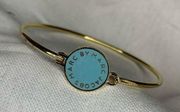 Marc by Marc Jacobs Gold Blue Enamel Button Bangle