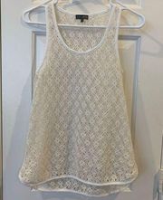 Vince Camuto cream laced tank top