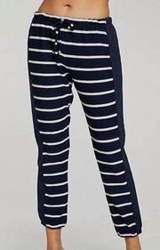 Chaser recycled blend  Cozy Knit Side Panel Jogger In Stripe small NWT