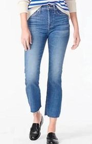 J. Crew 9 Inch Billie Demi Boot Crop Jeans with Raw Fray Hem Size 27