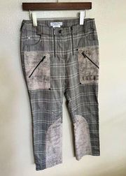 Christian Dior Plaid Suede Patch Pants