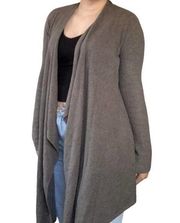 Barefoot Dreams Bamboo Chic Lite Island Light Brown Cardigan Wrap, Size S/M