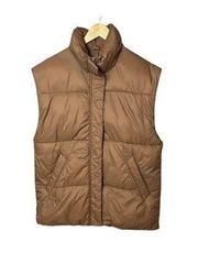 Abercrombie & Fitch Oversized Brown Quilted Puffer Vest Men’s Size Medium