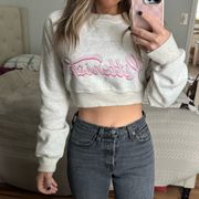 Nashville cropped graphic crewneck sweatshirt s xs