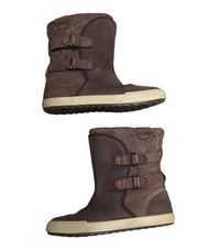 Helly Hansen Maria Brown Waterproof Leather Strap Accent Mid-Calf Winter Boots 6