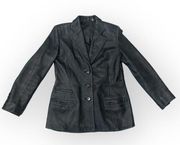 💛 Vintage Preston & York Leather Blazer Jacket