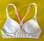 White racerback sports bra