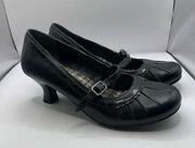 MUDD Mary Jane size 8.5 heels black leather vintage Y2K