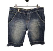 Arizona Jean Co Dark Wash Denim Bermuda Shorts