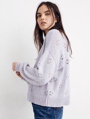 Pointelle Knit Crewneck Sweater 759
