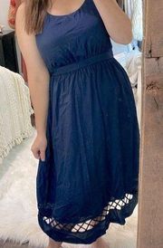 AS u wish navy blue maxi dress size XLarge