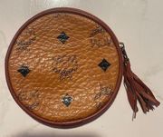 MCM Brown Light Leather Visetos Coin Pouch