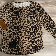 Pink Clover Leopard Tunic with button up back size Large Tunic