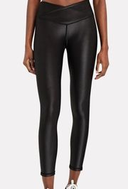 NWT WeWoreWhat Splice Legging Crossover Black High Shine Size Medium M NEW $78