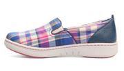 Dansko Blue Madras Belle Canvas Slip-On Sneakers A20