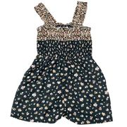 American Eagle AE Floral Romper Size MEDIUM Black Ditsy Floral