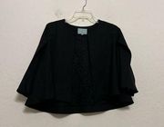 Skies Are Blue  Women Black Long Sleeve lace shirt XS