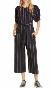 The Great The Homeroom Jumpsuit Oxford Stripe