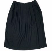 Vintage  II Black Wool Pencil Skirt