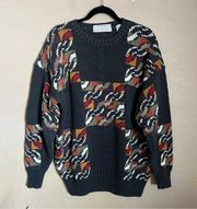 Vintage Henry Grethel Hand Made Knit Crewneck Sweater XL