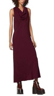 MARC JACOBS Halter Cowl Neck Dress Maxi Sleeveless Shift Wine Burgundy 6 NWT