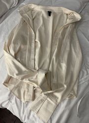 Silk  Creme Button Up