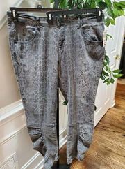 Rocawear Women's Gray Cotton Mid Rise Skinny Legs Casual Jeans Pant Size 18