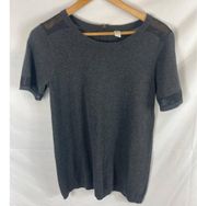 Lole short Sleeve Knit Tshirt with Mesh Detail Charcoal Grey Size Small