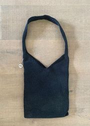the sak black crochet knit purse bag