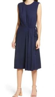 - MAGGY London Draped Sleeveless Tie Waist Dress