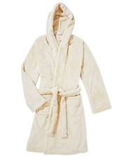 Summer & Rose Beige Hooded Cozy Robe Size L/XL