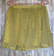 Anthropologie Funky People Yellow Layered Short Skirt Size Large