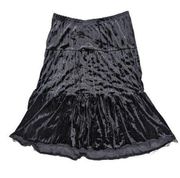 Velvet Whimsygoth Tired Skirt Black Large
