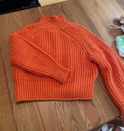 Orange Turtleneck Sweater