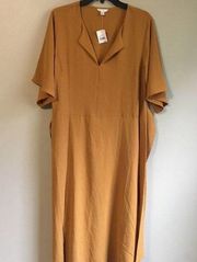 NWT Cato large mustard yellow dress