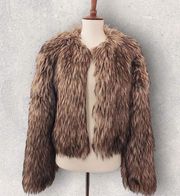 NWOT BB Dakota Faux Fur Coat Size Women's Small