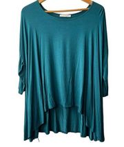 Love In Teal Oversized Tunic Size Small