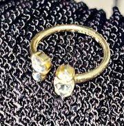 JCrew crystal cluster open ring