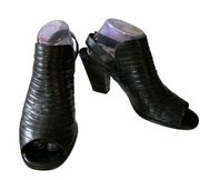 Paul Green Sandal Boot Shooties Waverly Blk Leather Slingbk Adj. Strap US9.5 UK7