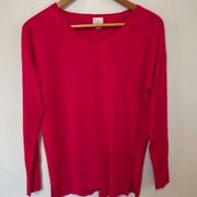 A New Day  hot pink vneck sweater.  Size Large.