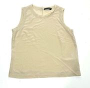 Dolce & Gabbana Ecru Sleeveless Silk Shell High Neck 40