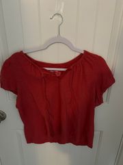 Red  Short Sleeve Shirt