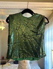 Green Sequin Top