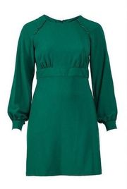 Hutch Anthropologie Green Button Detail Emerald Dress, 0X